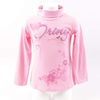Dětské tričko s rolákem růžové