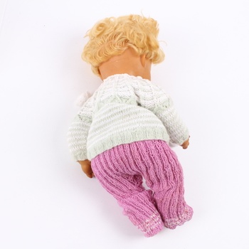 Dětská mrkací panenka se svetrem a kalhotami