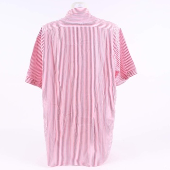 Pánská košile Olymp bílá s růžovými pruhy