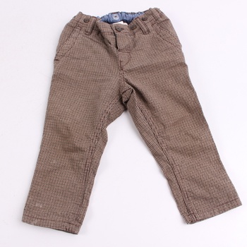 Dětské kostkované kalhoty H&M hnědé barvy