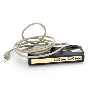 USB HUB USB-P4 4 portový černobílý