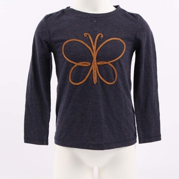 Dětské tričko C&A černé barvy s motýlem