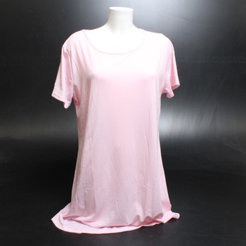 Dámské růžové šaty s krátkým rukávem