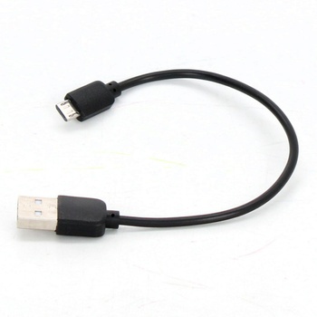 USB micro napájecí kabel černý 20 cm