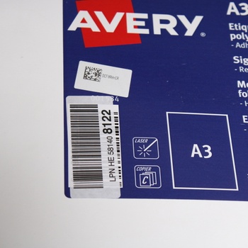 Etikety Avery a3l003, vel. A3, 10 ks