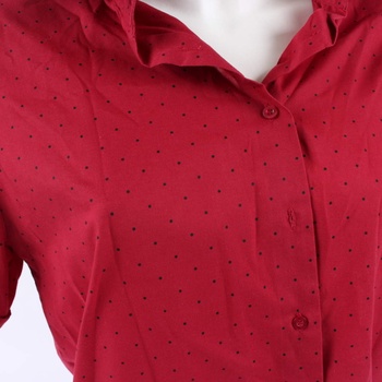 Dámská košile odstín červené s puntíky