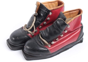 Lyžařské boty černo-červené