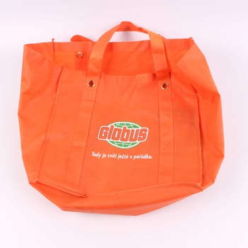 Nákupní taška s logem Globus odstín oranžové