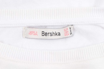 Dámské polodlouhé tričko Bershka bílé
