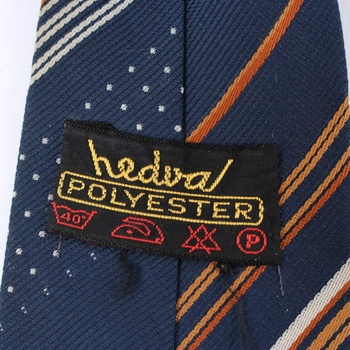 Pánská kravata Hedva modrá s hnědými proužky