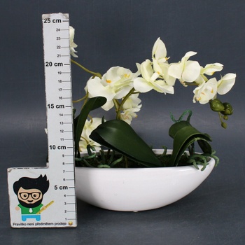 Umělá květina Flair Flower, bílá orchidej