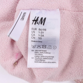 Dětská čepice H&M růžové barvy