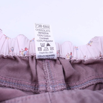 Dětské kalhoty M&Co. Baby hnědo-růžové