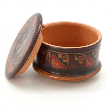 Keramická dekorace nádoba s víčkem