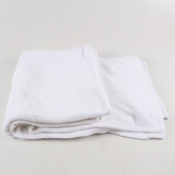 Huňatá bílá deka z polyesteru 