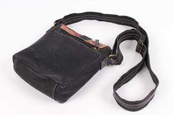 Dámská kabelka černá, přední strana barevná