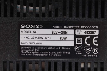 Videorekordér Sony SLV - X9N