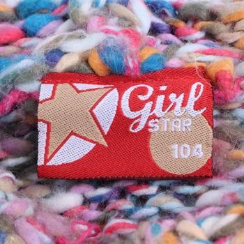 Dětský svetr Girl star barevný žíhaný