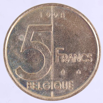 Mince belgické franky 8 kusů