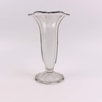 Váza z čirého skla výška 29 cm