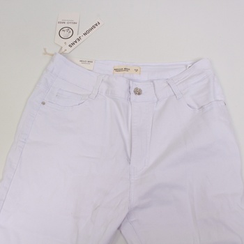 Dámské strečové kalhoty Elara G09-1 White-34