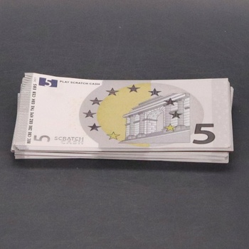 Falešné bankovky Scratch Cash 100 x 5 Euro