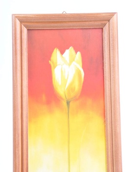 Obrázek motiv tulipánu dřevěný