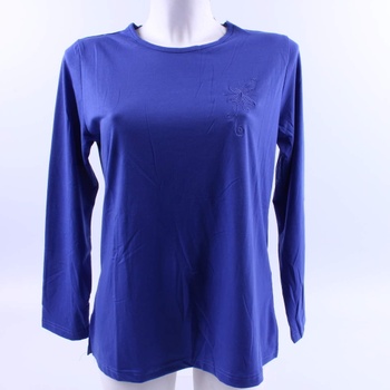 Dámské tričko WanDeng modré s výšivkou