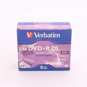 2,4x DVD+R DL Verbatim 8,5 GB 5 ks