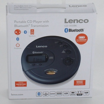 Přenosný CD přehrávač Lenco CD-300 černý