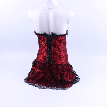 Dámské korzetové šaty červeno černé