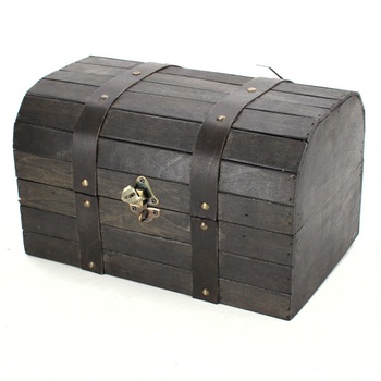 Dřevěná truhla pirátská dobový lodní kufr