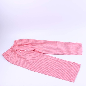 Dámské kalhoty růžové kárované