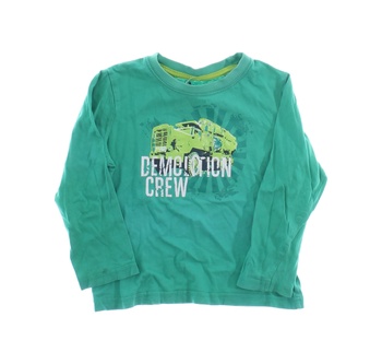 Dětské tričko Lupilu Demoliton Crew zelené