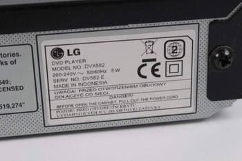 DVD přehrávač LG DVX- 582