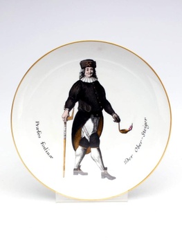 Porcelánový talíř s obrázkem 
