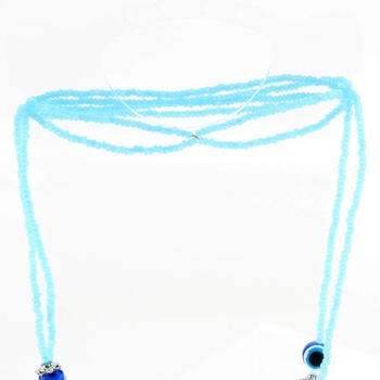 Korálkový náhrdelník modrý