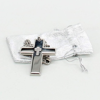 Stříbrný řetízek s přívěskem ve tvaru kříže