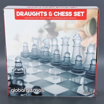 Šachová hra Global Gizmos skleněná