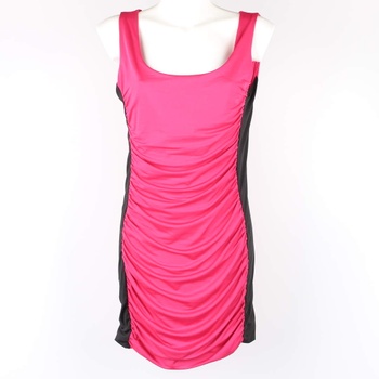 Dámské sportovní šaty růžové s černými pruhy