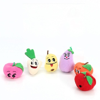 Plyšové hračky ovoce 6 kusů