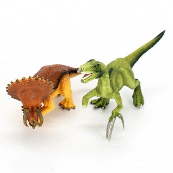 Dinosauři 2 ks žlutý a zelený