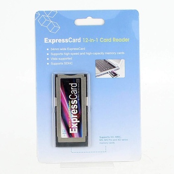 Čtečka paměťových karet ExpressCard 12v1