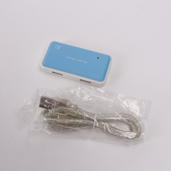 USB 2.0 HUB SSK 4x USB modrobílý
