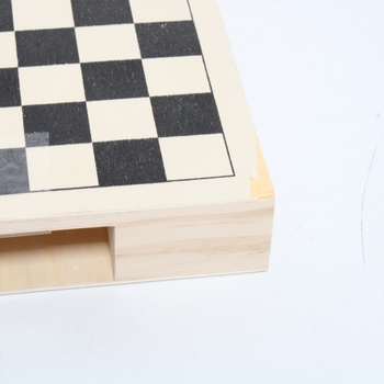 Šachy a dáma a mlýn - dřevěné