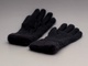 Prstové rukavice huňaté černé