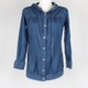 Dámská džínová košile F&F modrá s kapucí