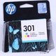 Inkoustová cartridge tříbarevná HP 301