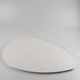 Oválná deska stolku bílé  barvy