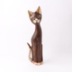 Dřevěná dekorace hnědá kočka
